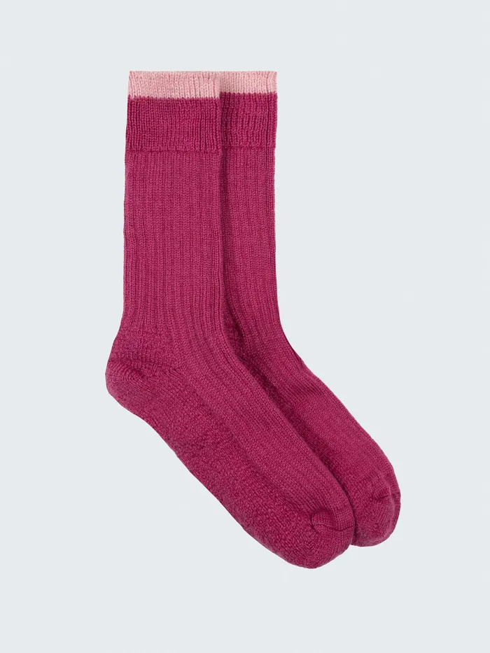 Finisterre Socks MenWomen Bosun Sock Rougepink Smoke