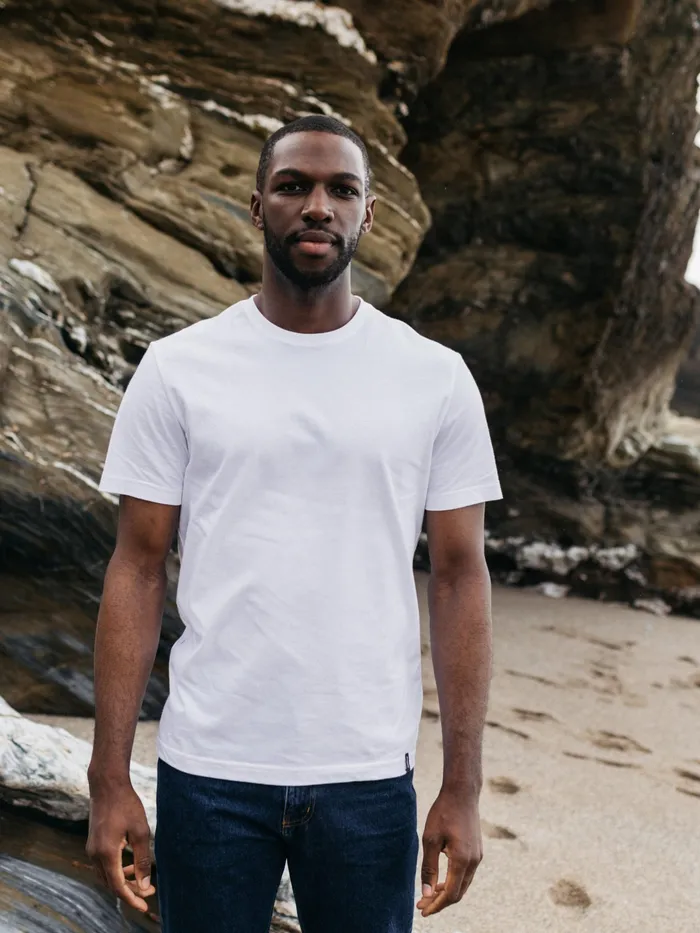Finisterre TShirts Men Harlyn TShirt White