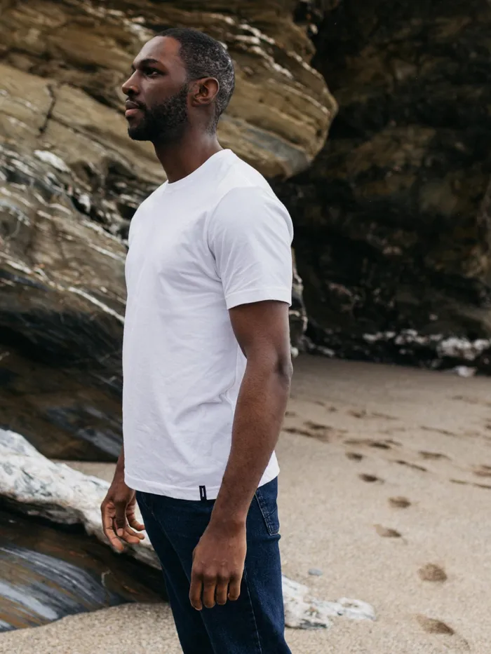 Finisterre TShirts Men Harlyn TShirt White
