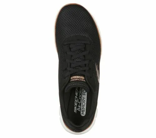Flex Appeal 40 8211 Brilliant View Black Rose Gold Women SKECHERS Lace Up
