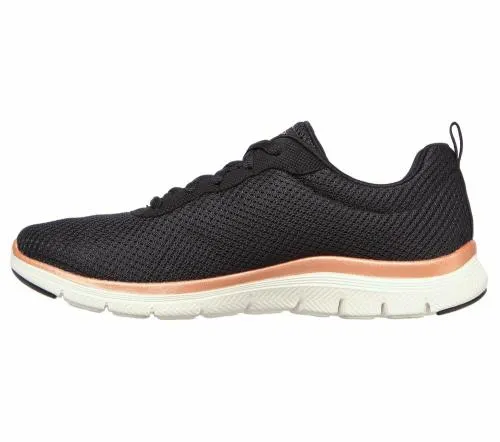 Flex Appeal 40 8211 Brilliant View Black Rose Gold Women SKECHERS Lace Up