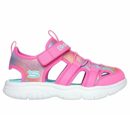 Flex Splash 8211 Daylight Shimmer Hot Pink Multi Kids SKECHERS Big Kids UK Sizes 36