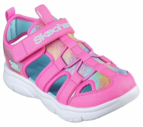 Flex Splash 8211 Daylight Shimmer Hot Pink Multi Kids SKECHERS Big Kids UK Sizes 36