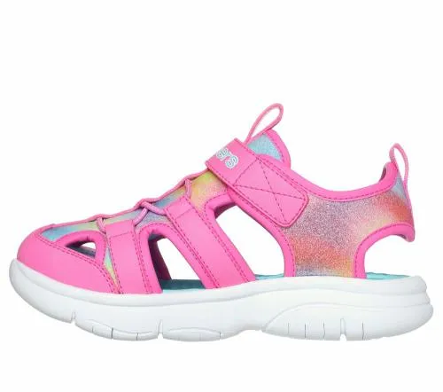 Flex Splash 8211 Daylight Shimmer Hot Pink Multi Kids SKECHERS Big Kids UK Sizes 36