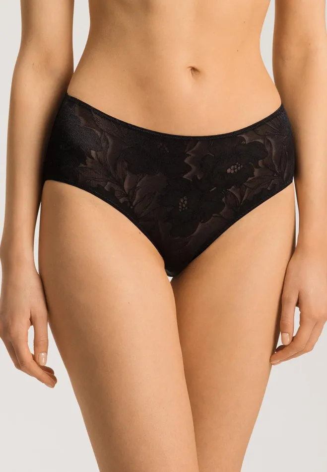 Floral Full Brief Black Beauty Women HANRO Full Briefs