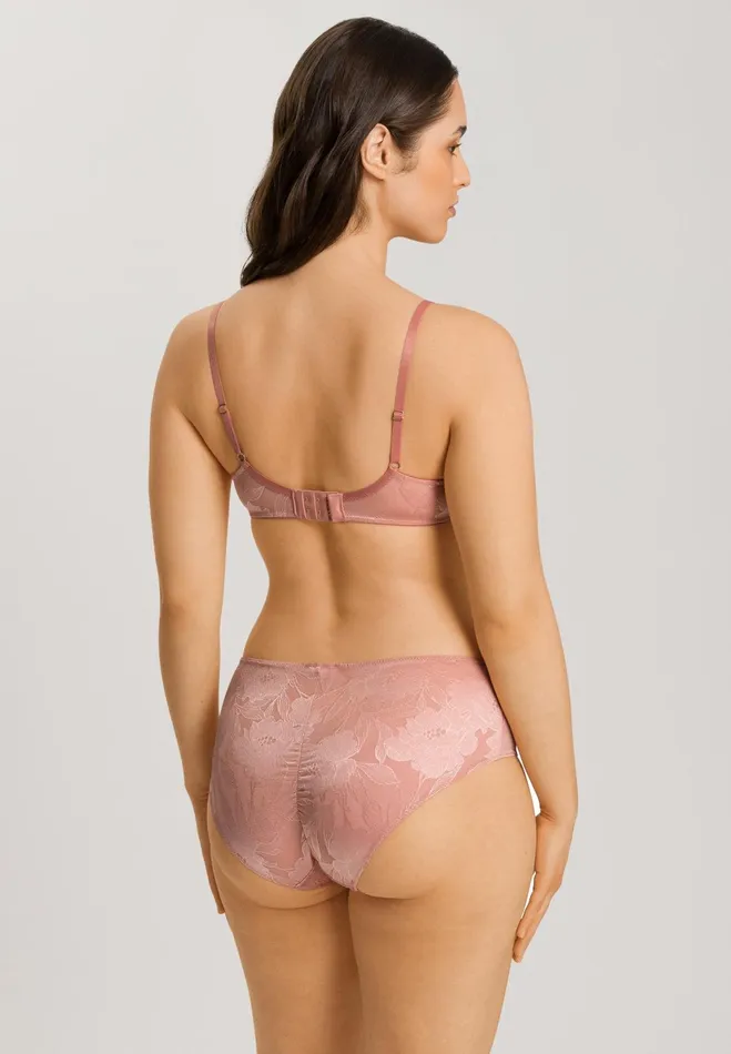 Floral Underwire Bra Mocha Powder Women HANRO Underwire Bras
