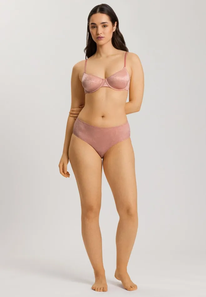 Floral Underwire Bra Mocha Powder Women HANRO Underwire Bras