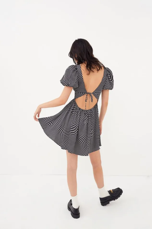 For Love and Lemons Dresses Anya Puff Sleeve Mini Dress Black 8211 Women