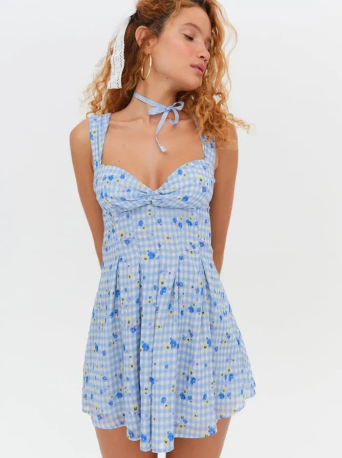 For Love and Lemons Dresses August Mini Dress Blue 8211 Women