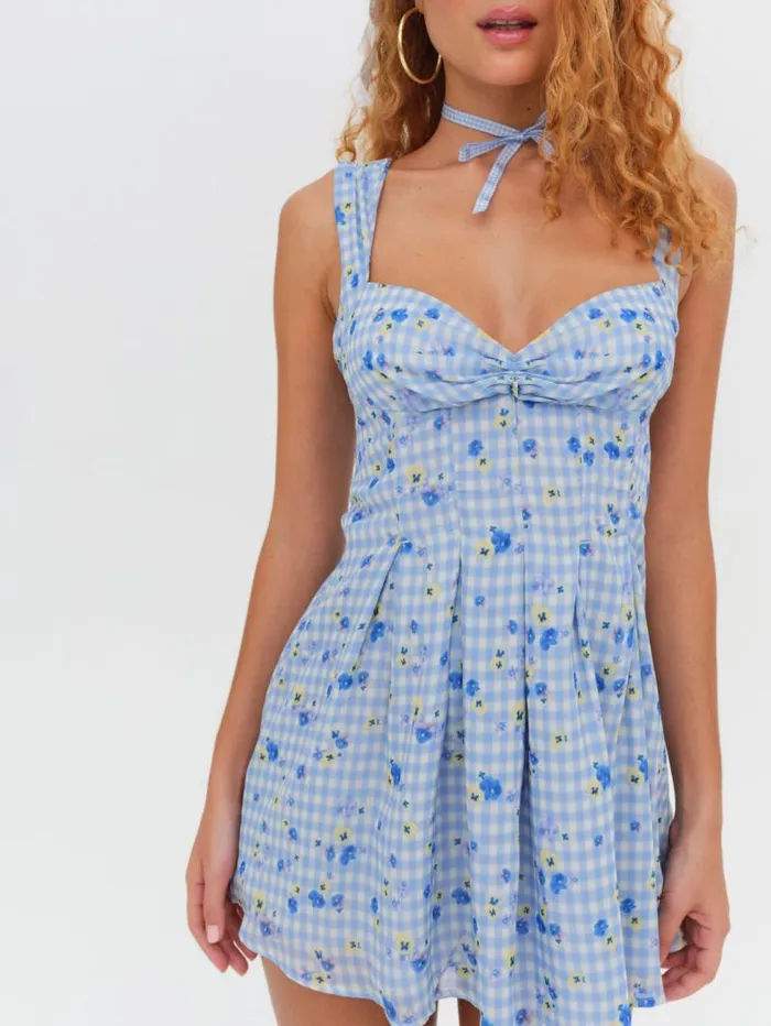 For Love and Lemons Dresses August Mini Dress Blue 8211 Women
