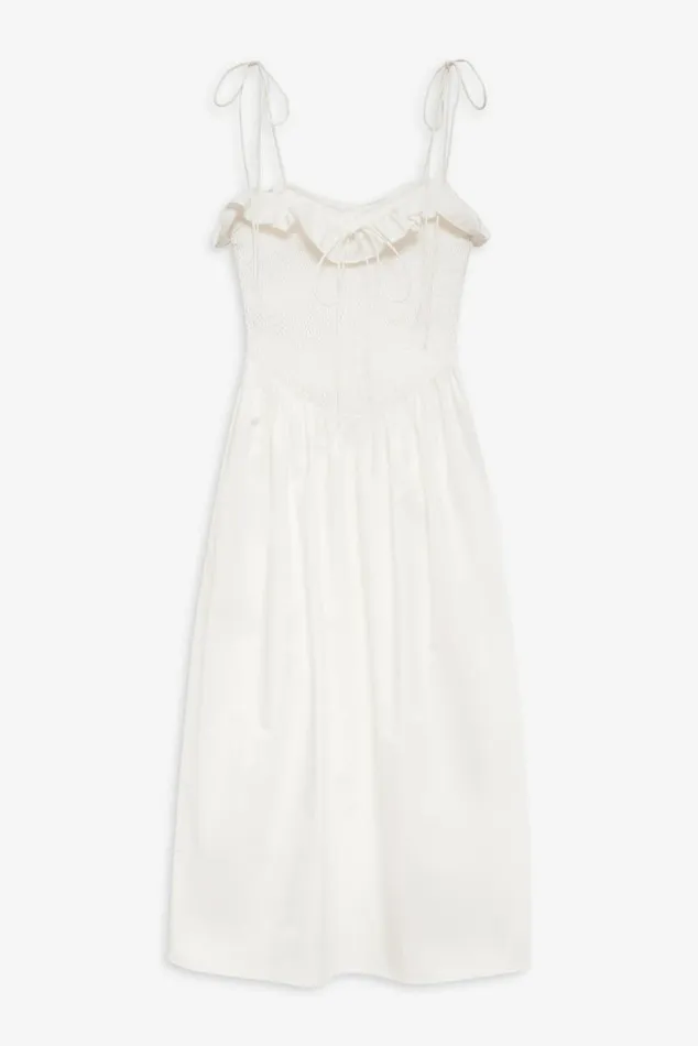 For Love and Lemons Dresses Bethany Midi Dress White 8211 Women