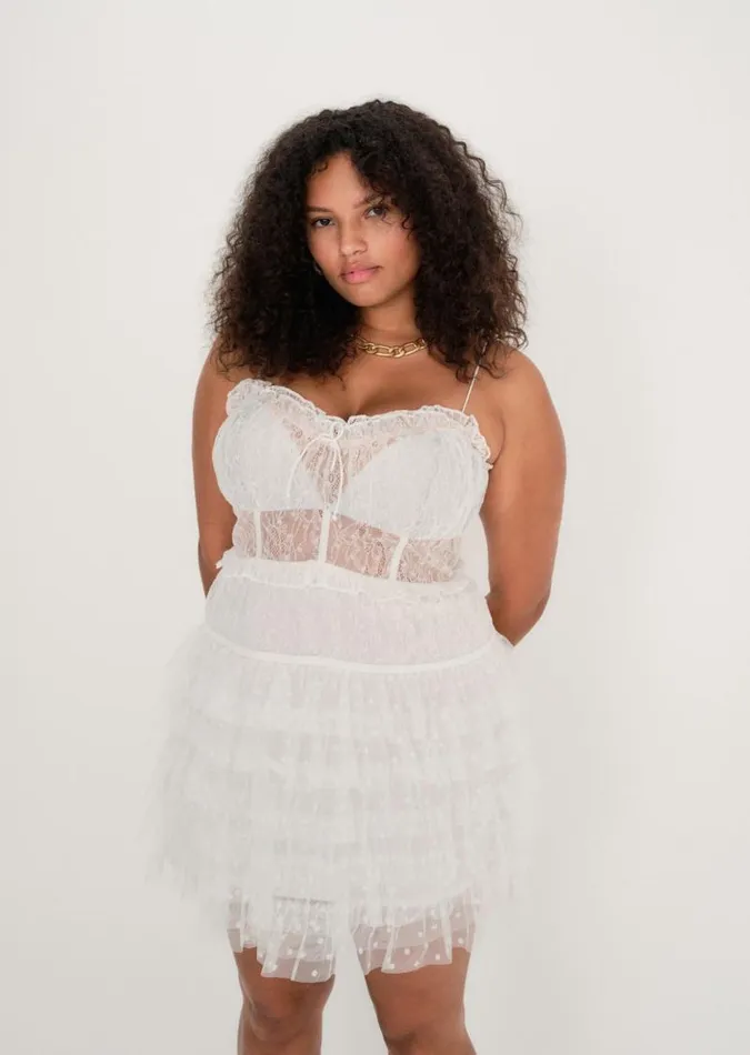 For Love and Lemons Dresses Jules Mini Dress White 8211 Women