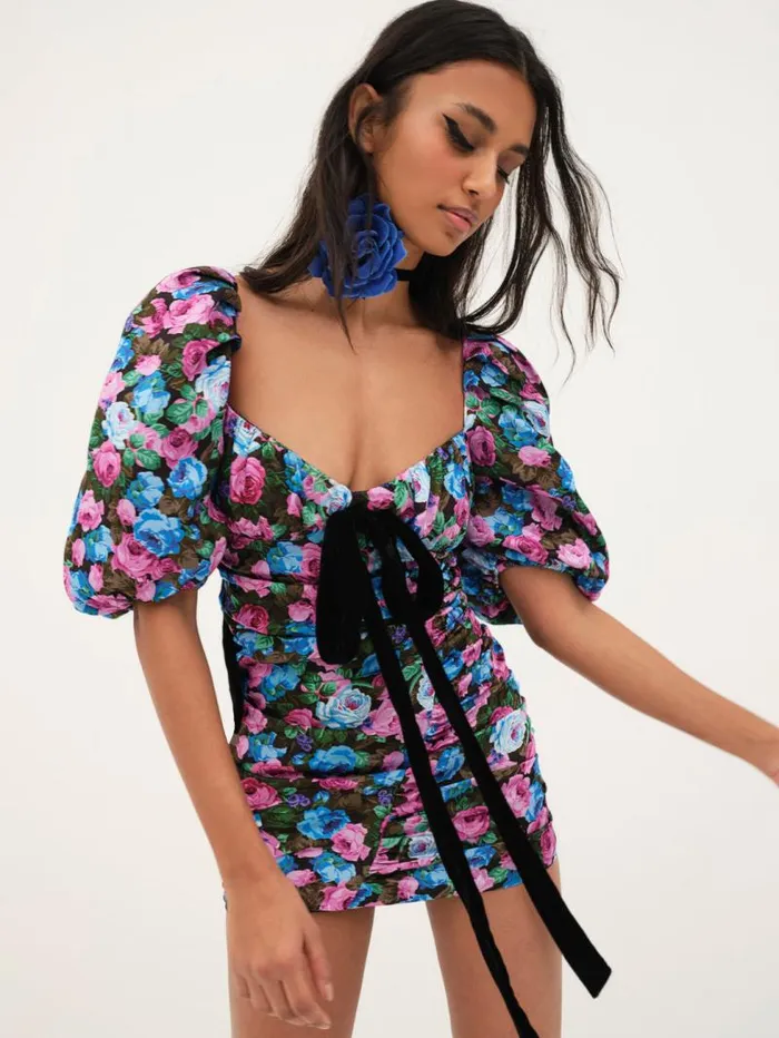 For Love and Lemons Dresses Marley Mini Dress Blue 8211 Women