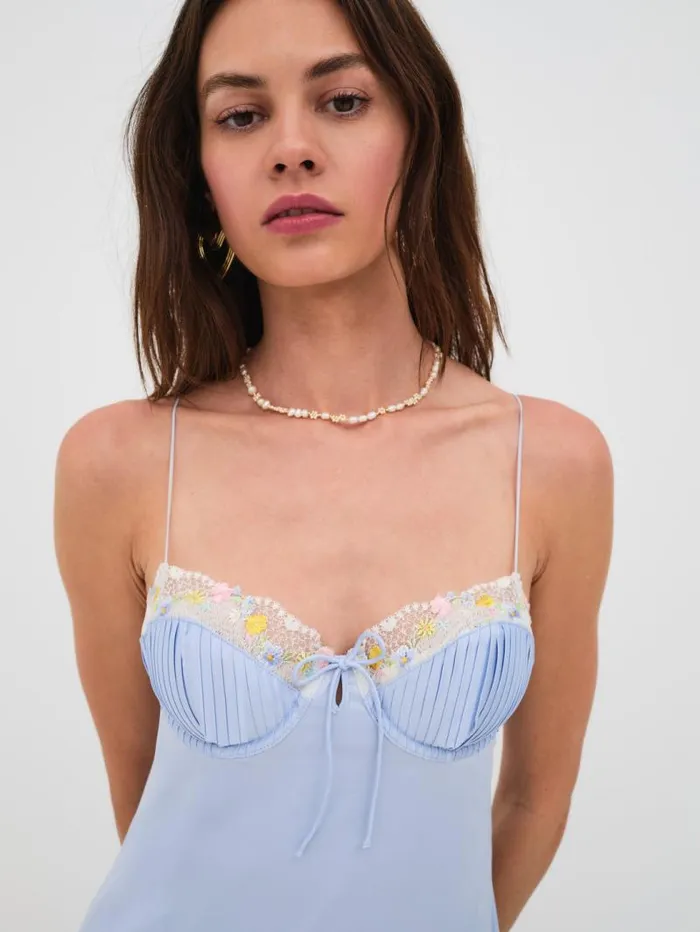 For Love and Lemons Dresses Paloma Slip Dress Blue 8211 Women
