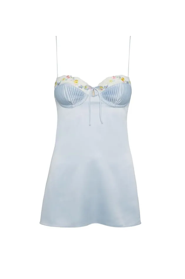 For Love and Lemons Dresses Paloma Slip Dress Blue 8211 Women