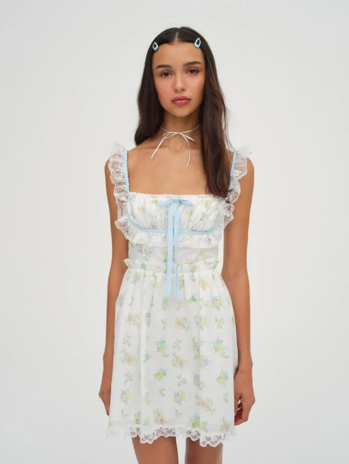 For Love and Lemons Dresses Sage Mini Dress White 8211 Women
