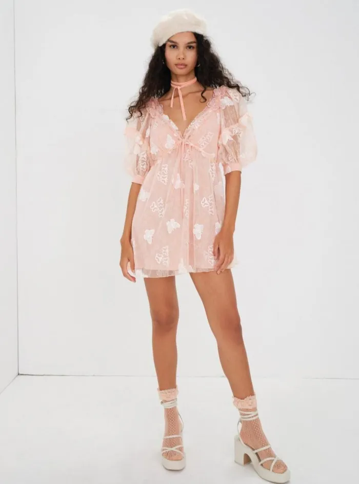 For Love and Lemons Dresses Shari Mini Dress Orange 8211 Women