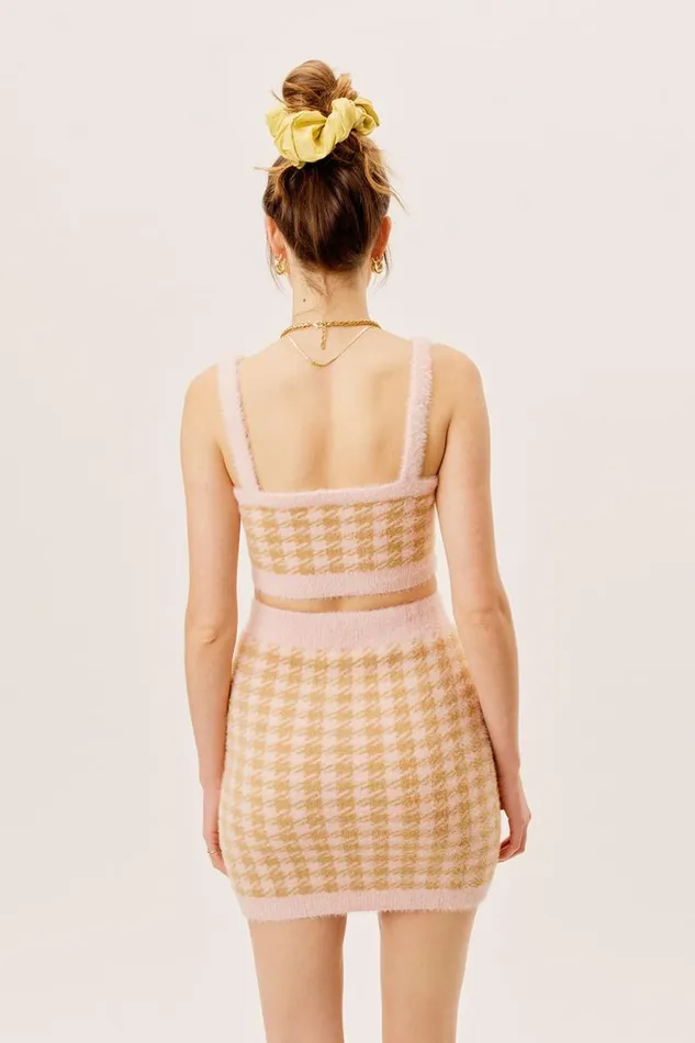 For Love and Lemons Knitwear Cher Mini Skirt Light Pink 8211 Women For Love and Lemons Knitwear Cher Mini Skirt Light Pink 8211 Women