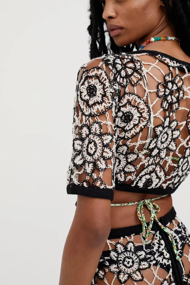 For Love and Lemons Knitwear Sofia Crop Top Black 8211 Women For Love and Lemons Knitwear Sofia Crop Top Black 8211 Women