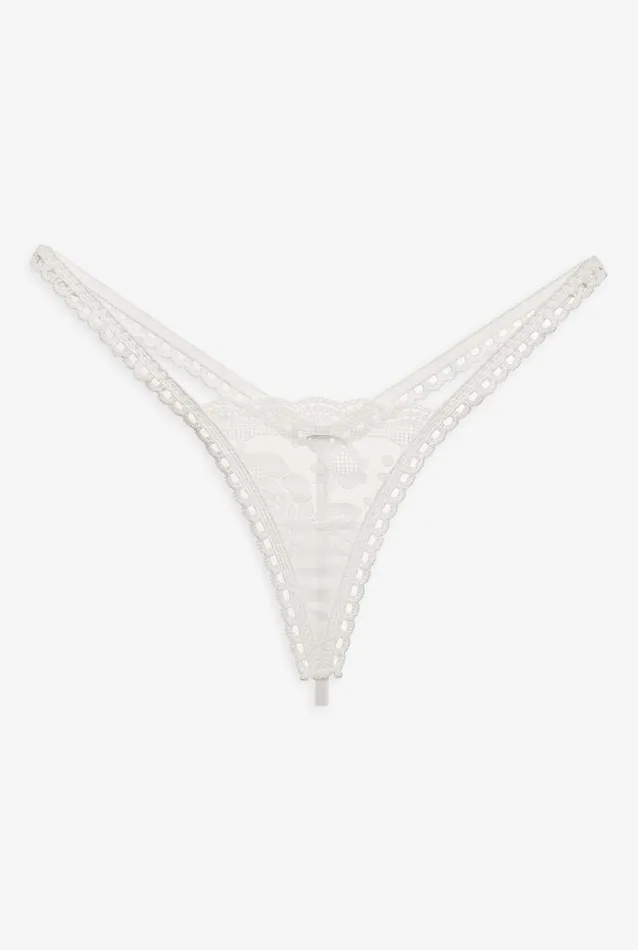 For Love and Lemons Lingerie Alexa Thong Panty White 8211 Women