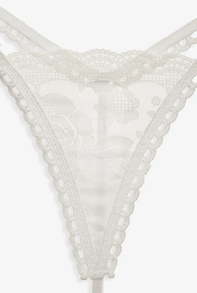For Love and Lemons Lingerie Alexa Thong Panty White 8211 Women