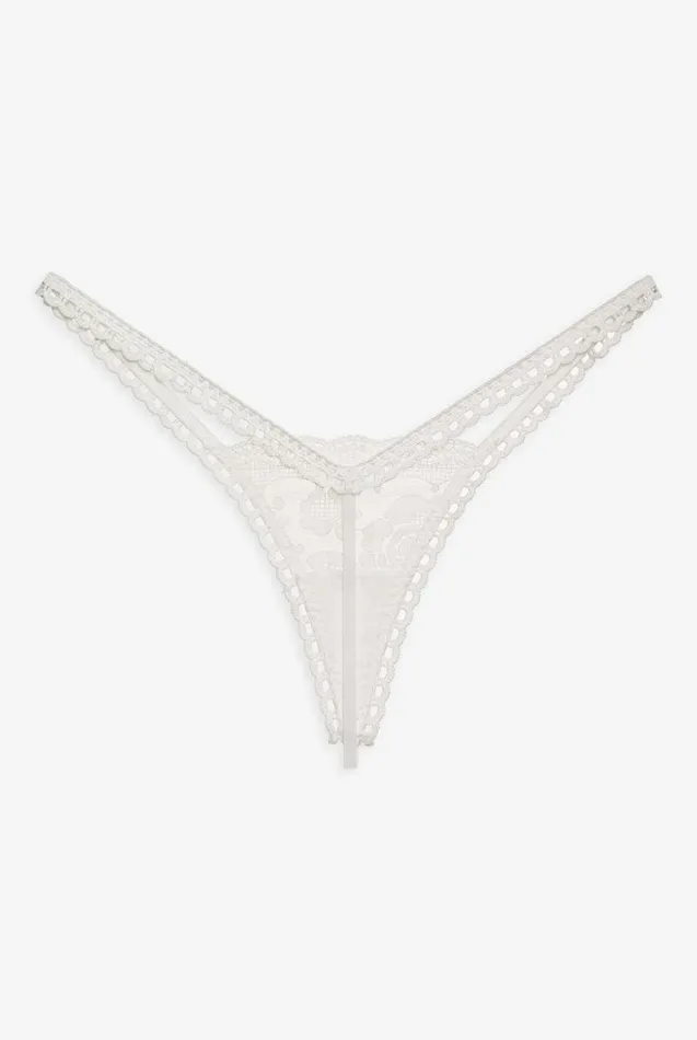 For Love and Lemons Lingerie Alexa Thong Panty White 8211 Women