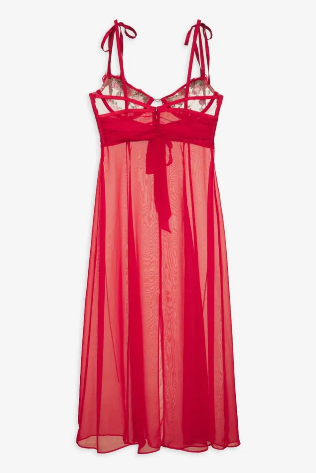 For Love and Lemons Lingerie Anika Midi Slip Dress Red 8211 Women For Love and Lemons Lingerie Anika Midi Slip Dress Red 8211 Women