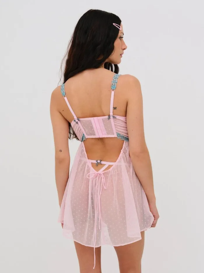 For Love and Lemons Lingerie Anya Slip Dress Pink 8211 Women