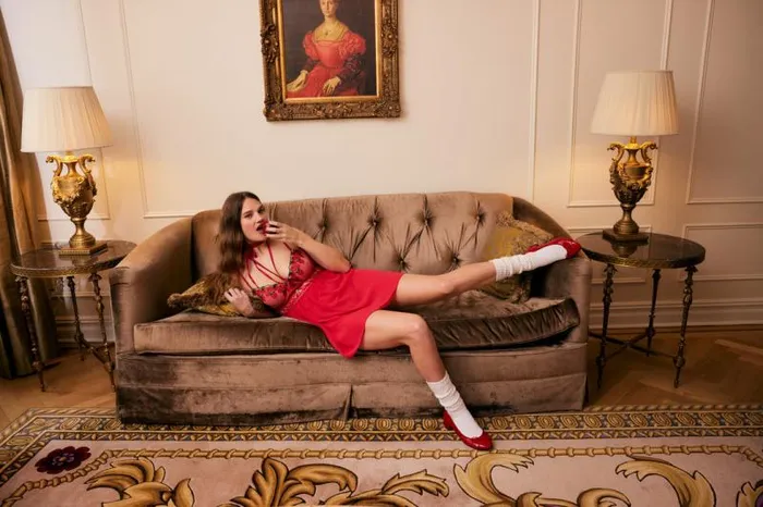 For Love and Lemons Lingerie Cherie Slip Dress Red 8211 Women