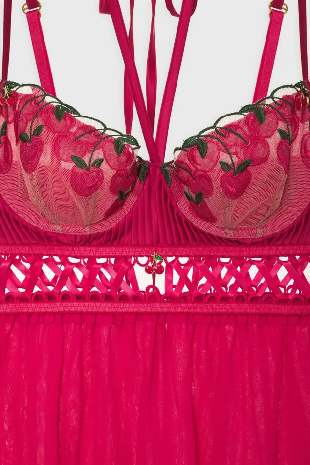 For Love and Lemons Lingerie Cherie Slip Dress Red 8211 Women