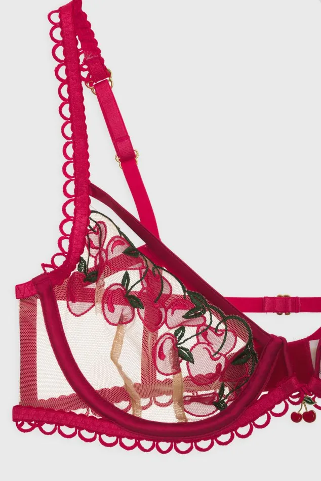 For Love and Lemons Lingerie Cherie Underwire Bra Red 8211 Women