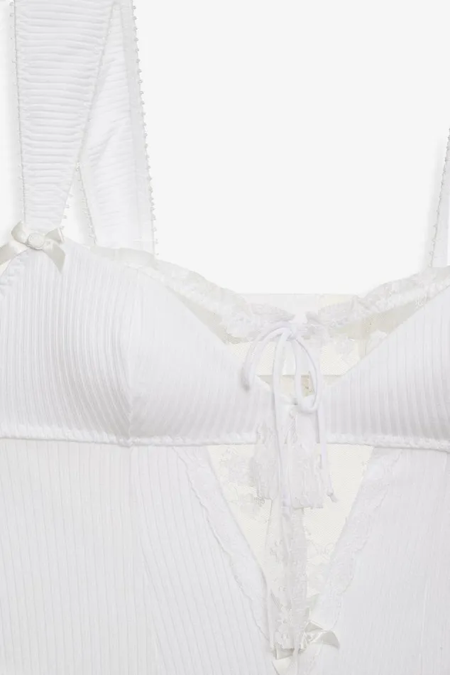 For Love and Lemons Lingerie Dahlia Teddy White 8211 Women