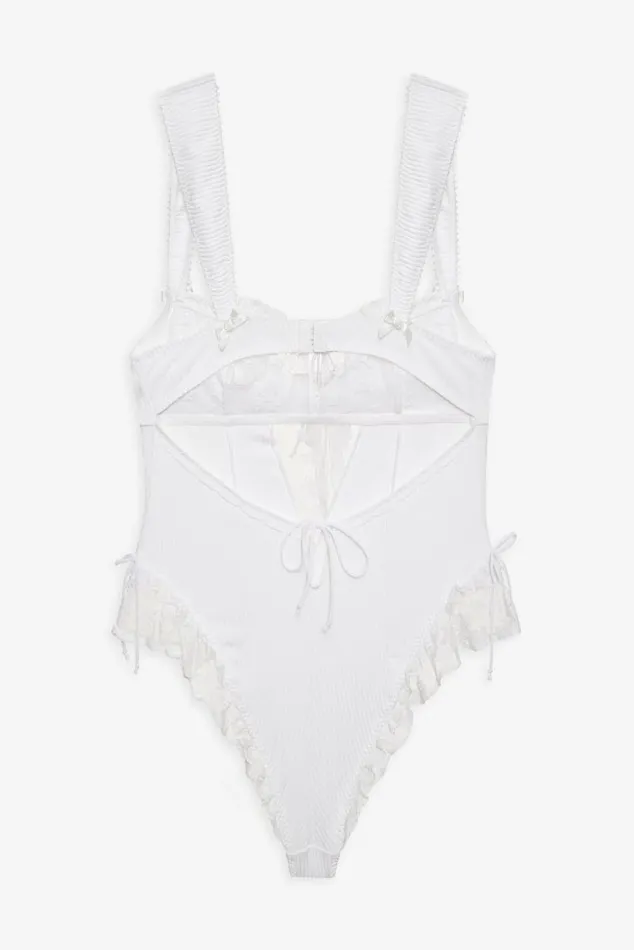 For Love and Lemons Lingerie Dahlia Teddy White 8211 Women
