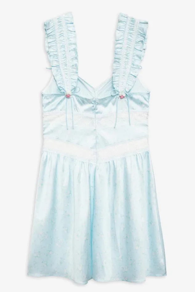 For Love and Lemons Lingerie Ellery Slip Dress Blue 8211 Women