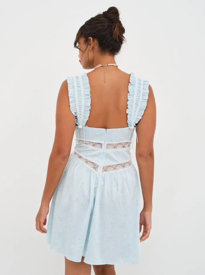 For Love and Lemons Lingerie Ellery Slip Dress Blue 8211 Women