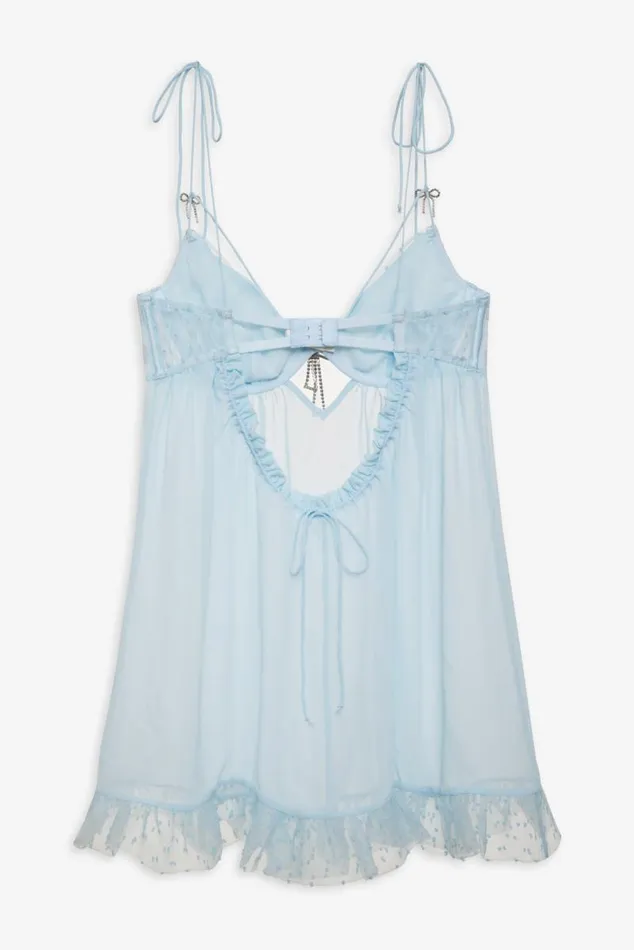 For Love and Lemons Lingerie Izzy Slip Dress Blue 8211 Women