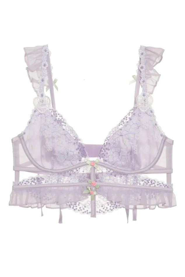 For Love and Lemons Lingerie Margaux Bustier Purple 8211 Women