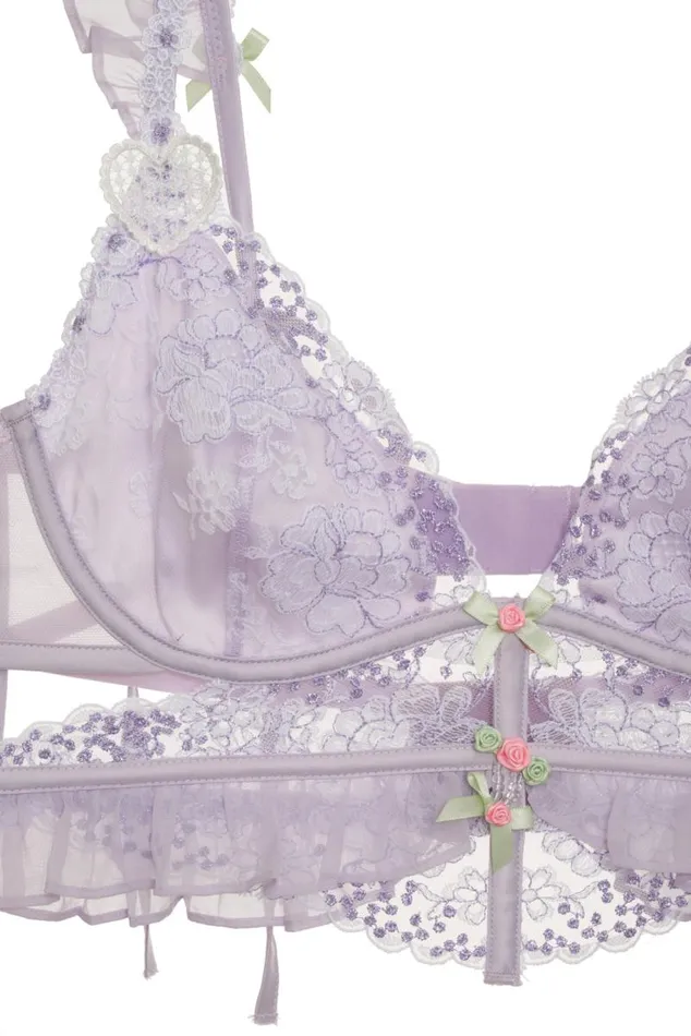 For Love and Lemons Lingerie Margaux Bustier Purple 8211 Women