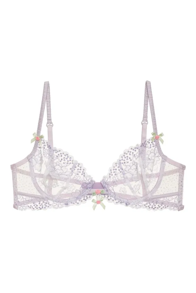 For Love and Lemons Lingerie Margaux Underwire Bra Purple 8211 Women