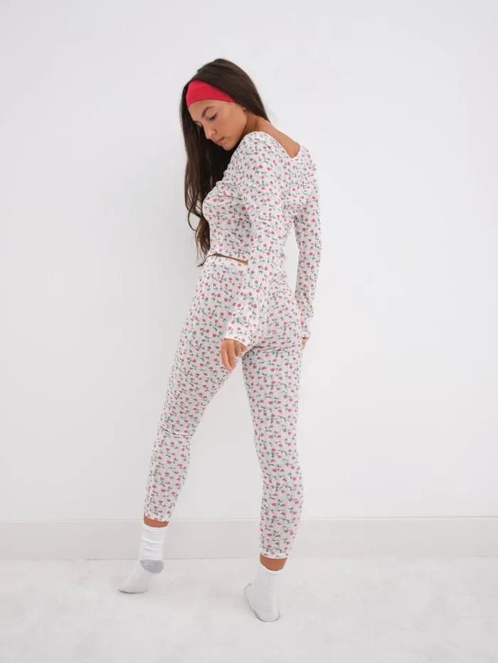 For Love and Lemons Lingerie Pointelle Long Sleeve Sleep Set White 8211 Women For Love and Lemons Lingerie Pointelle Long Sleeve Sleep Set White 8211 Women