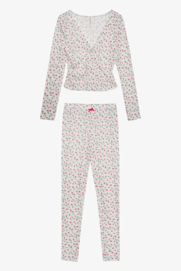 For Love and Lemons Lingerie Pointelle Long Sleeve Sleep Set White 8211 Women For Love and Lemons Lingerie Pointelle Long Sleeve Sleep Set White 8211 Women