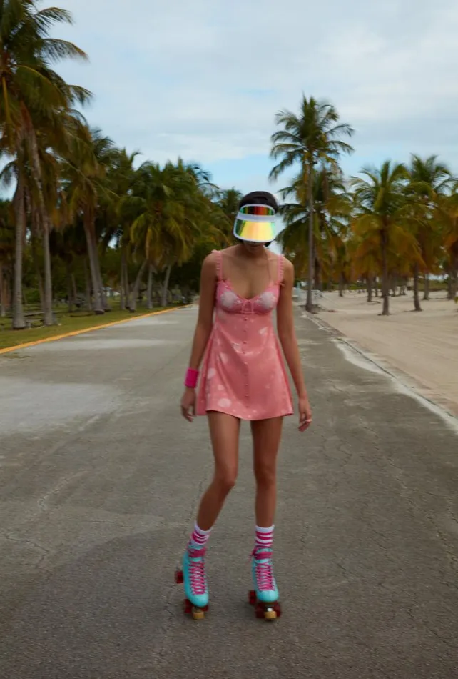 For Love and Lemons Lingerie Seashell Slip Dress Pink 8211 Women
