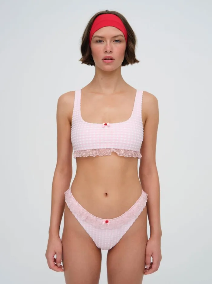 For Love and Lemons Swim Haiden Bikini Top Pink 8211 Women For Love and Lemons Swim Haiden Bikini Top Pink 8211 Women