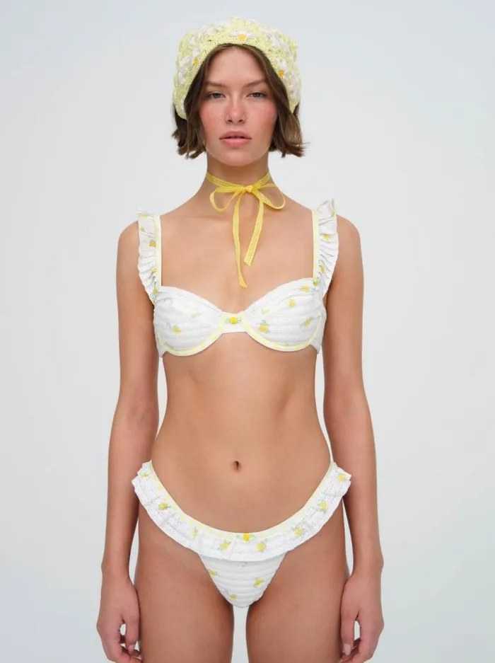 For Love and Lemons Swim Lilia Underwire Bikini Top White 8211 Women
