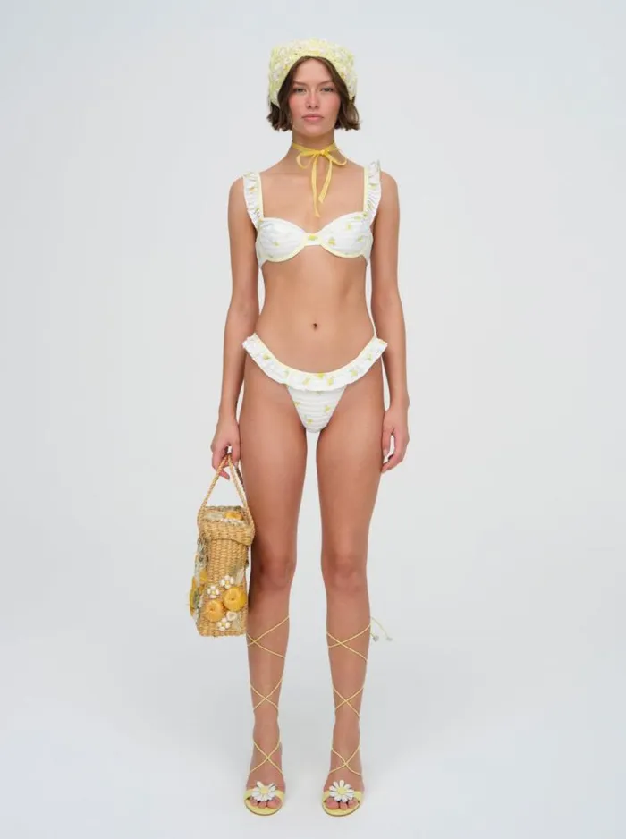 For Love and Lemons Swim Lilia Underwire Bikini Top White 8211 Women