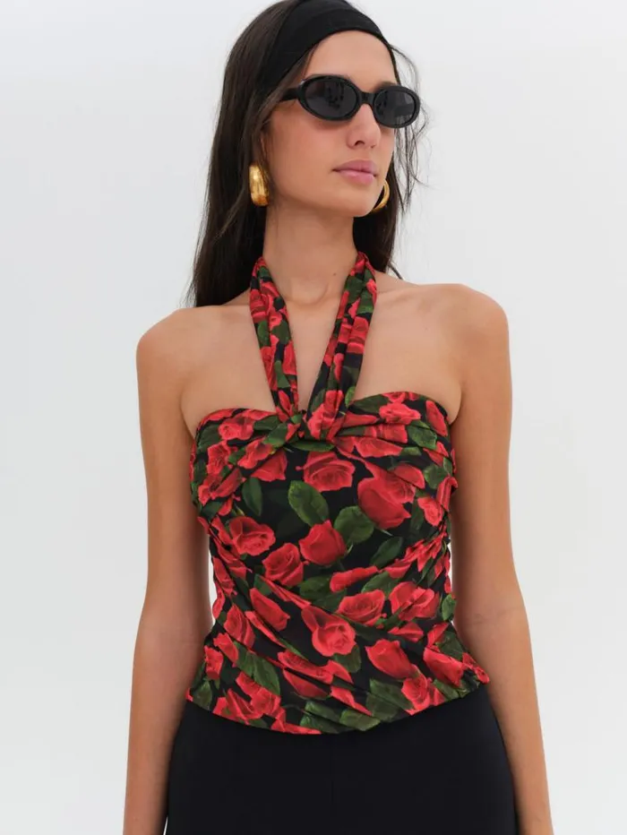 For Love and Lemons Tops Abby Strapless Top Red 8211 Women For Love and Lemons Tops Abby Strapless Top Red 8211 Women