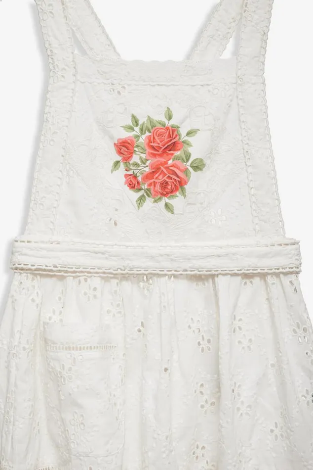 For Love and Lemons Tops Rose Embroidered Apron White 8211 Women