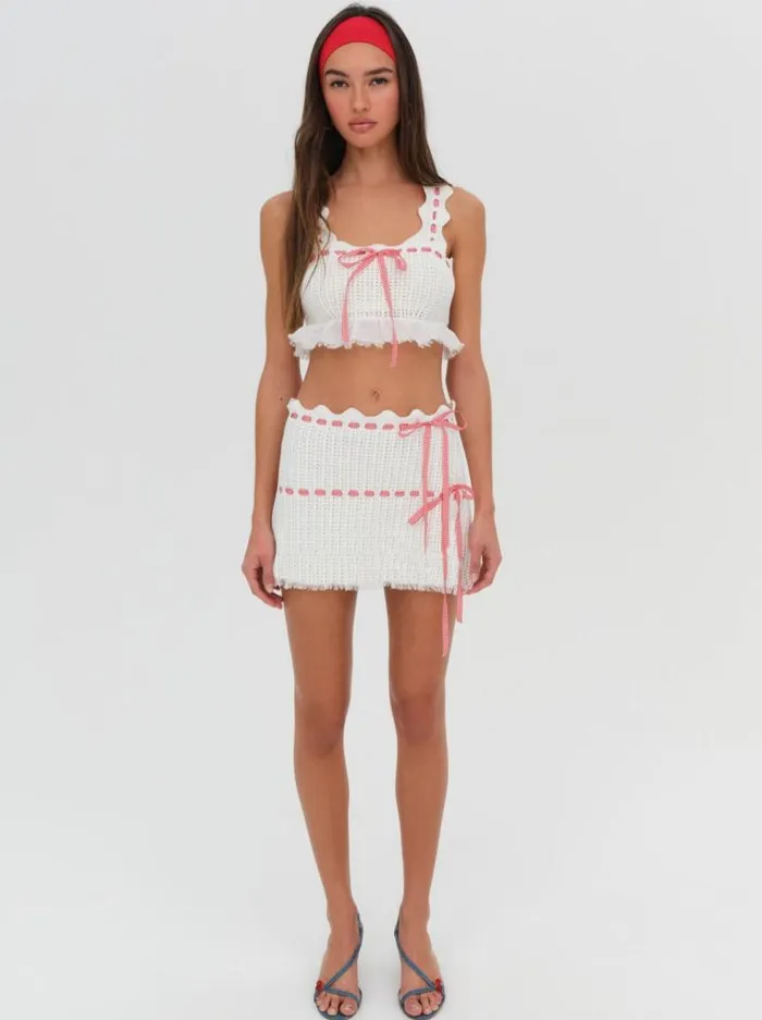 For Love and Lemons Tops Sora Top Ivory 8211 Women