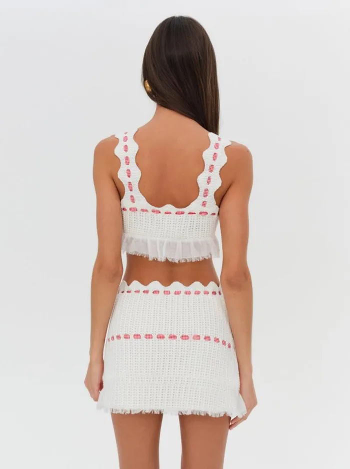 For Love and Lemons Tops Sora Top Ivory 8211 Women