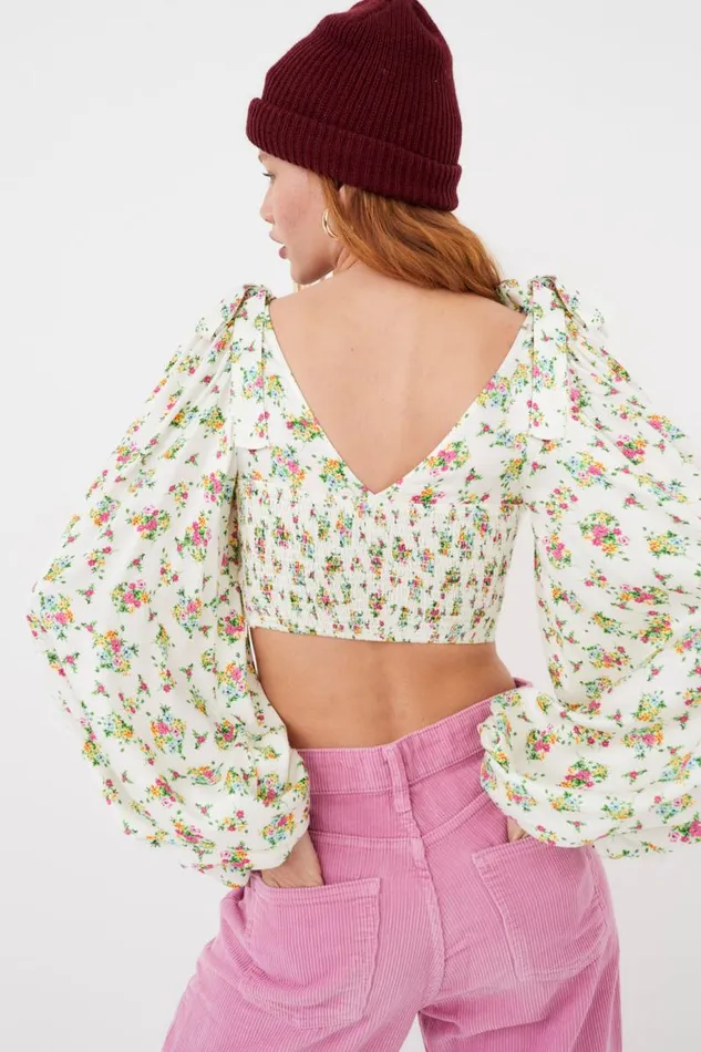For Love and Lemons Tops Tanya Crop Top White 8211 Women